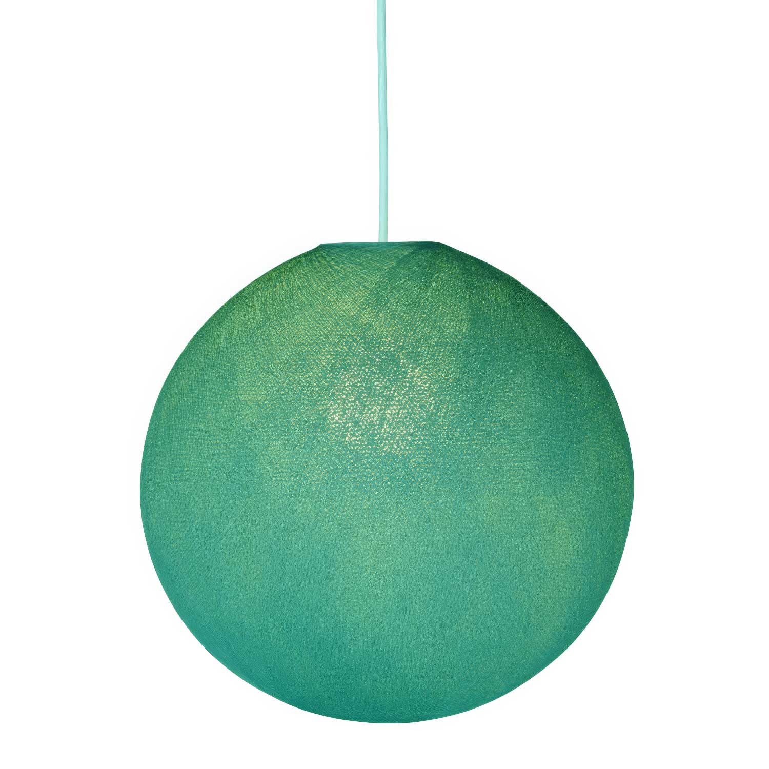 Paralume Sfera in filo 100% fatto a mano - Poliestere Turchese