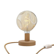 Lampada da tavolo Posaluce Bumped in legno e spina UK - Neutro Interruttore