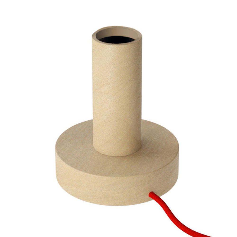 Posaluce - Lampada da tavolo in legno Large e spina UK - Neutro