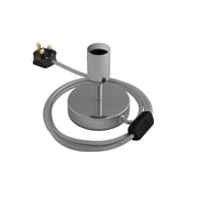 Alzaluce - Lampada da tavolo in metallo e spina UK - Cromo 5 cm