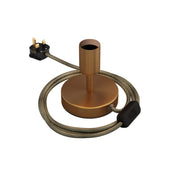 Alzaluce - Lampada da tavolo in metallo e spina UK - Bronzo satinato 5 cm