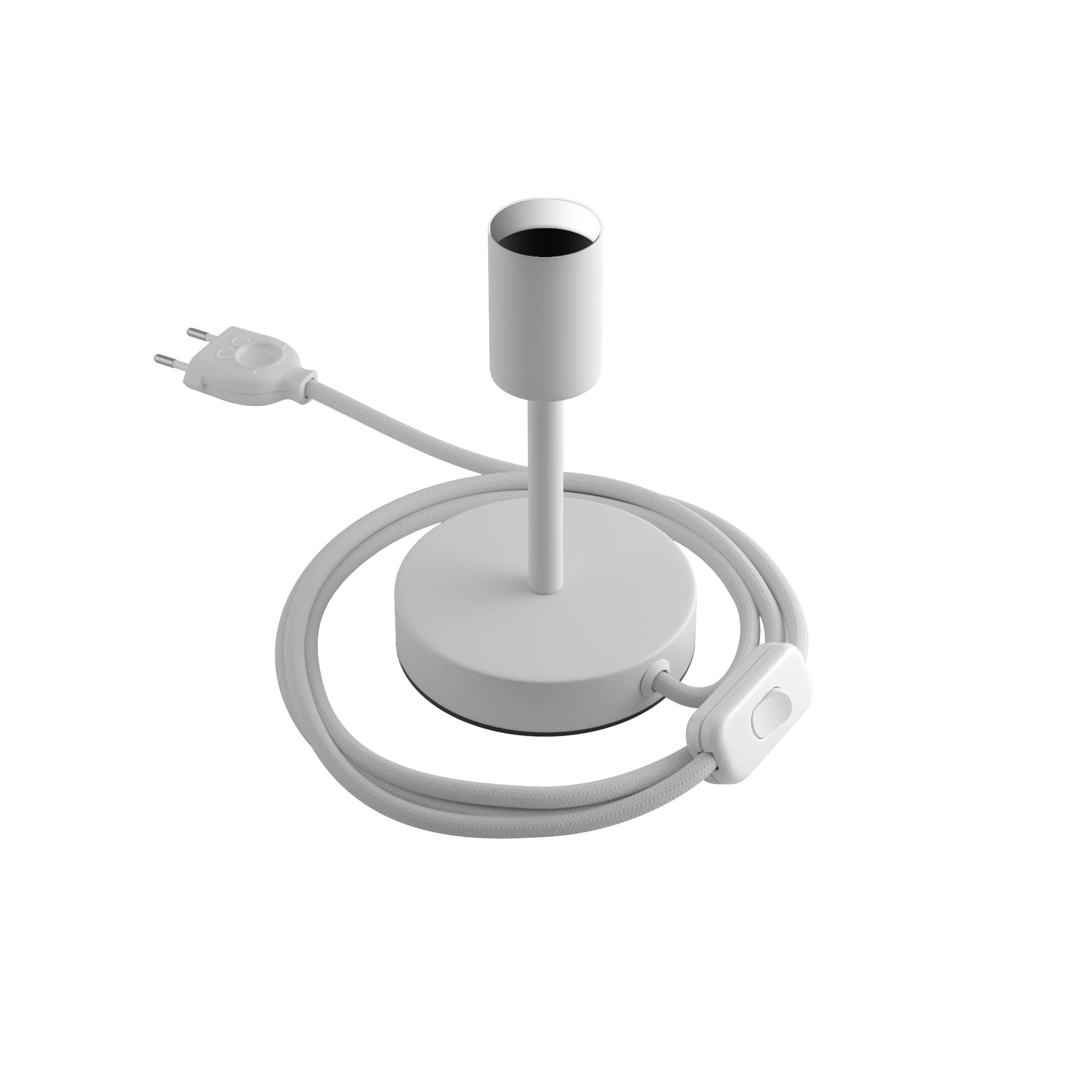 Alzaluce - Lampada da tavolo in metallo - Bianco opaco 10 cm