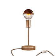 Lampada da tavolo Alzaluce Half Cup in metallo e spina UK - Rame Interruttore