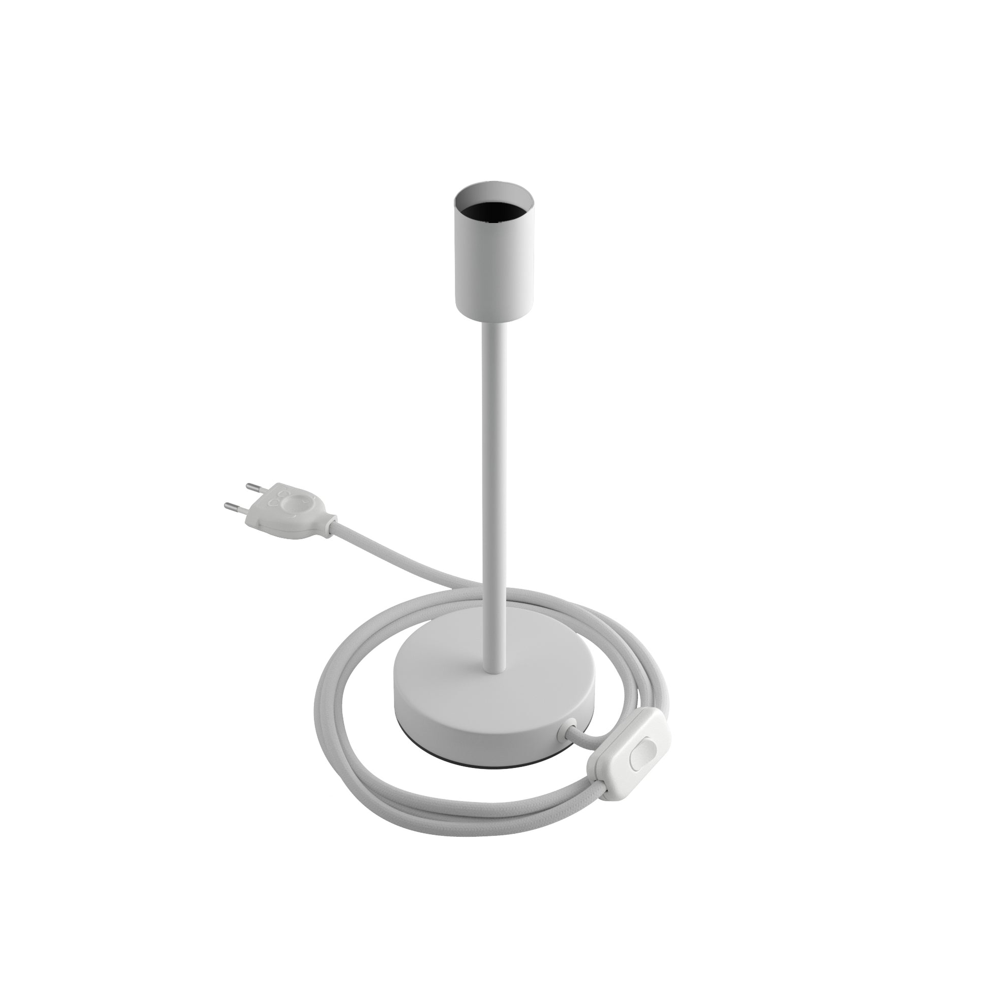 Alzaluce - Lampada da tavolo in metallo - Bianco opaco 25 cm