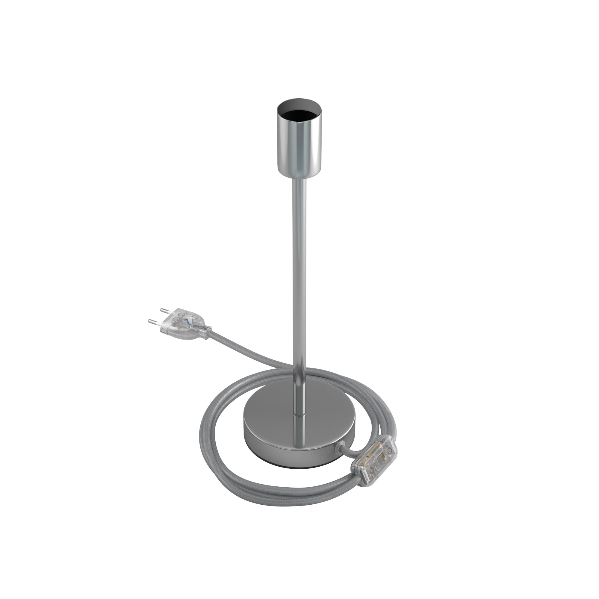 Alzaluce - Lampada da tavolo in metallo - Cromo 30 cm