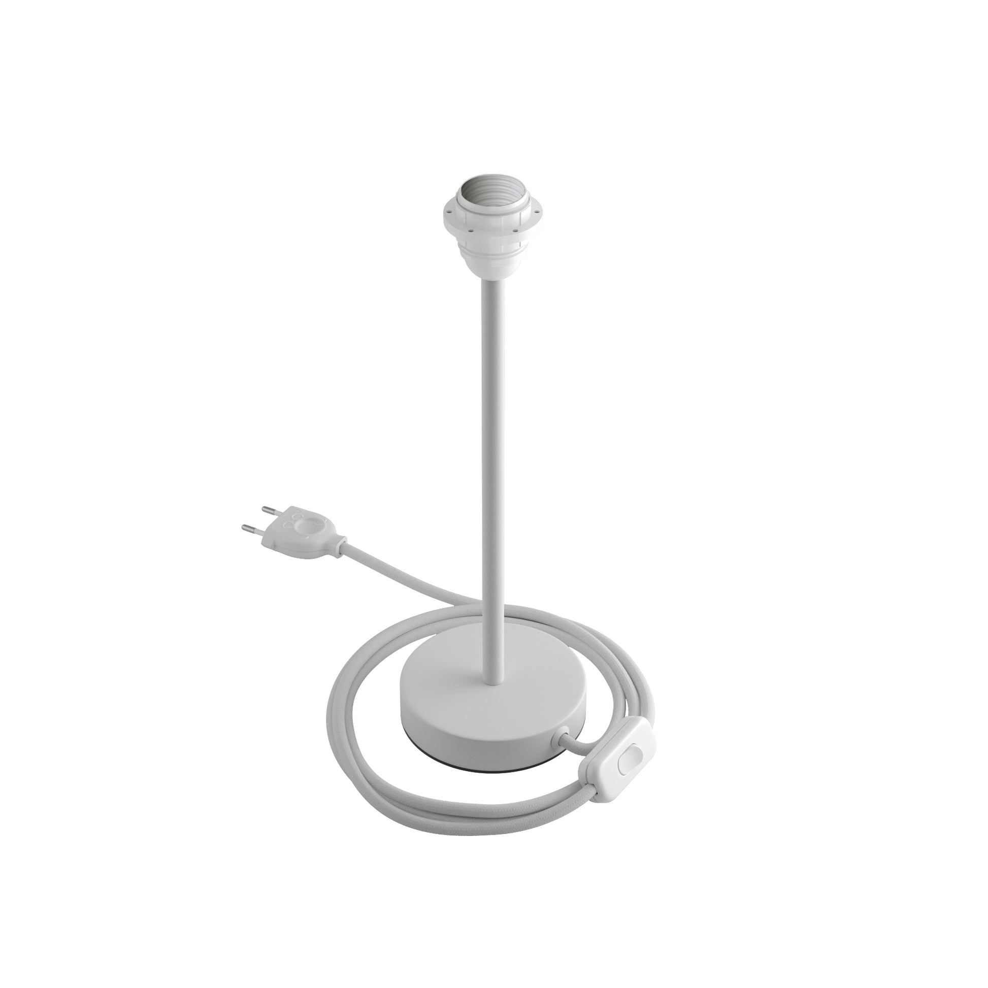 Alzaluce per paralume - Lampada da tavolo in metallo - Bianco opaco 30 cm