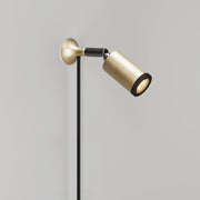 Lampada da parete MAG-Y con snodo, luce spot e spina UK - Bronzo satinato