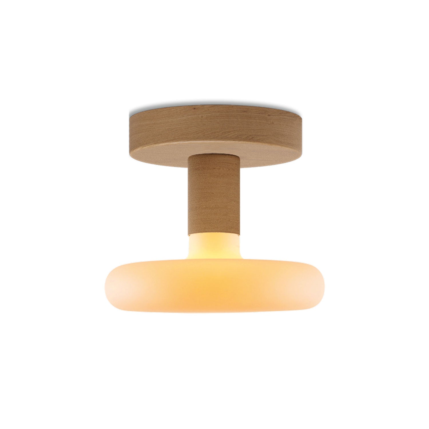Lampada Fermaluce in legno con lampadina Dash - Neutro