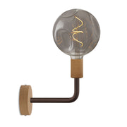 Lampada Fermaluce Elle in legno con lampadina Bumped - Neutro