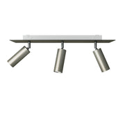 Lampada a 3 faretti con paralume Tub-E14 e Rose-One XXL rettangolare - Titanio satinato