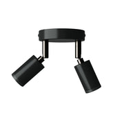 Fermaluce con 2 faretti orientabili Mini Spotlight GU1d0 - Nero