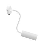 Lampada Fermaluce Flex 30 con mini rosone con interruttore e faretto con paralume Tub-E14 - Bianco opaco