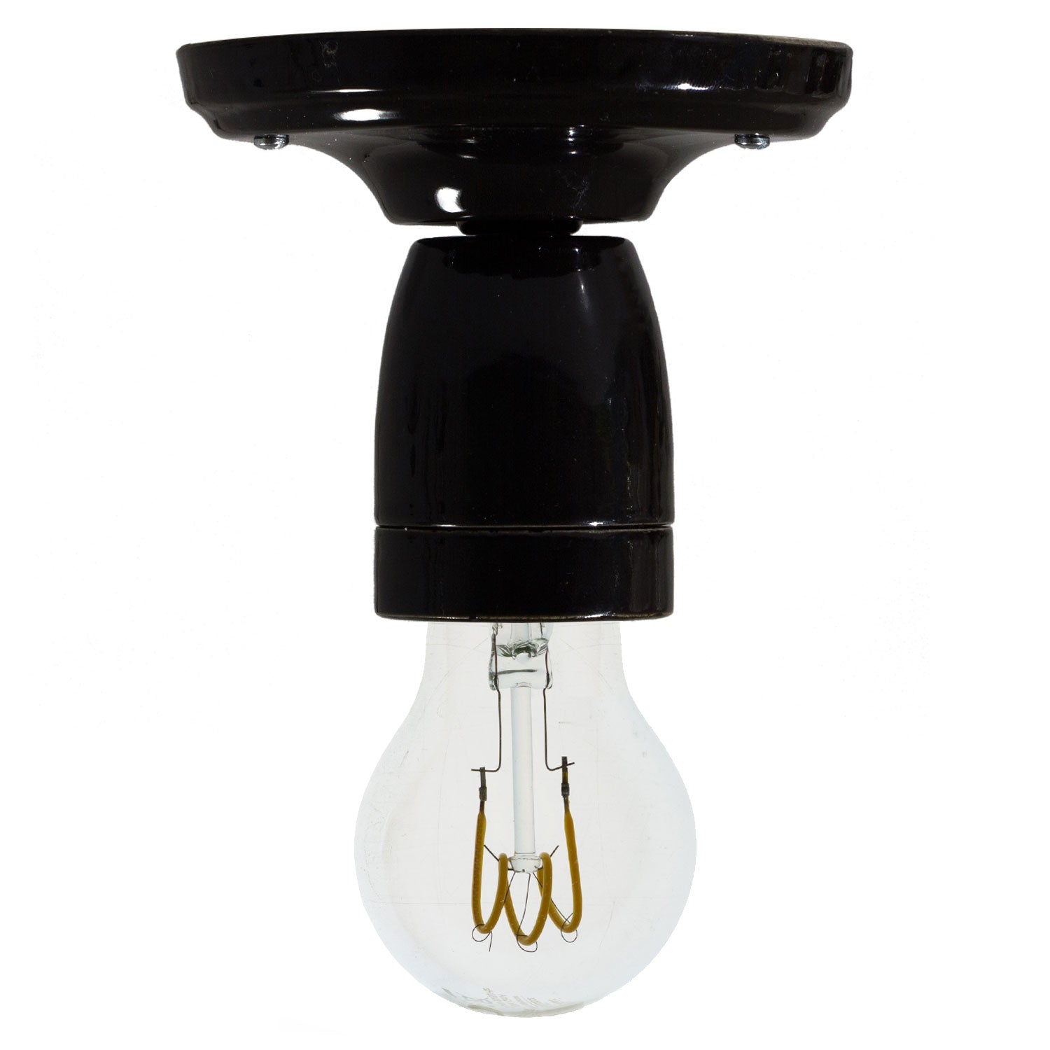 Fermaluce Color, il punto luce colorato in porcellana da parete o soffitto - Nero