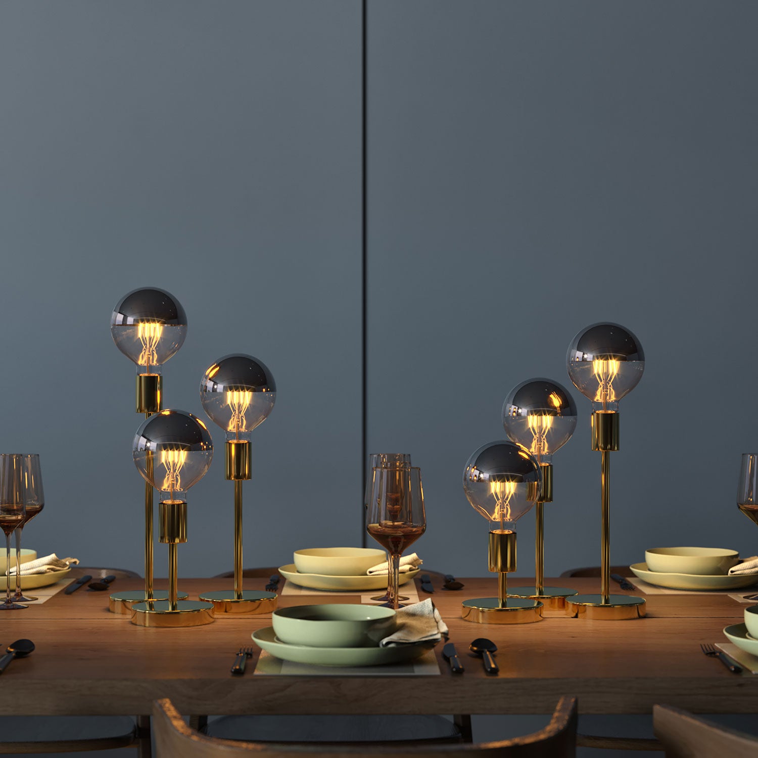 Alzaluce - Lampada da tavolo in metallo - Ottone 5 cm