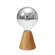 Lampada portatile ricaricabile Cabless01 con lampadina globo mezza sfera argento - Neutro verniciato