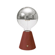 Lampada portatile ricaricabile Cabless01 con lampadina globo mezza sfera argento - Terracotta