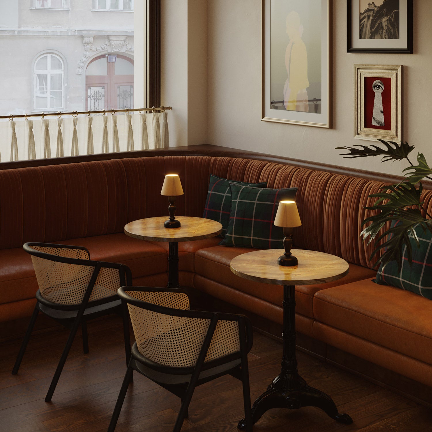 Lampada portatile ricaricabile Cabless14 con lampadina a goccia e predisposizione per paralume - Nero