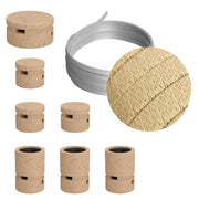 Sistema Filé Linear Kit - con cavo CN06 di 5 m per catenaria e 7 componenti in legno per interni