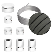 Sistema Filé Linear Kit - con cavo CM03 di 5 m per catenaria e 7 componenti in legno verniciato bianco per interni