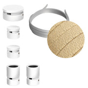 Sistema Filé Wiggle Kit - con cavo CN06 di 3 m per catenaria e 5 componenti in legno verniciato bianco per interni