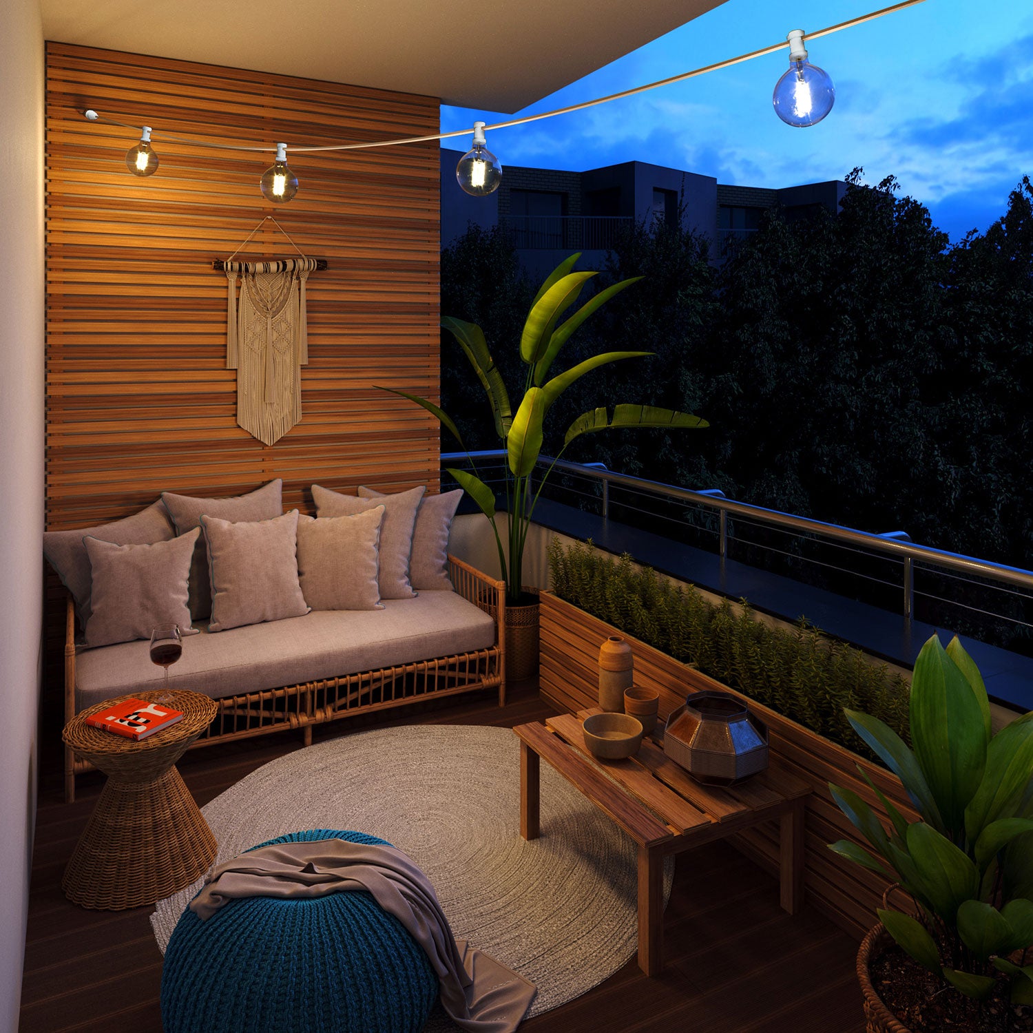 Catenaria Sistema Lumet da 7,5 m con cavo tessile CM27, 5 portalampada, gancio e spina bianchi