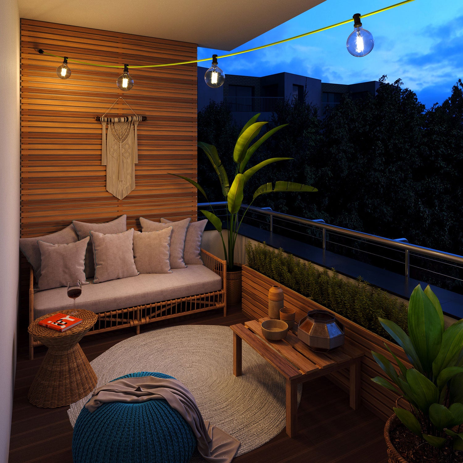 Catenaria Sistema Lumet da 7,5 m con cavo tessile CF10, 5 portalampada, gancio e spina neri