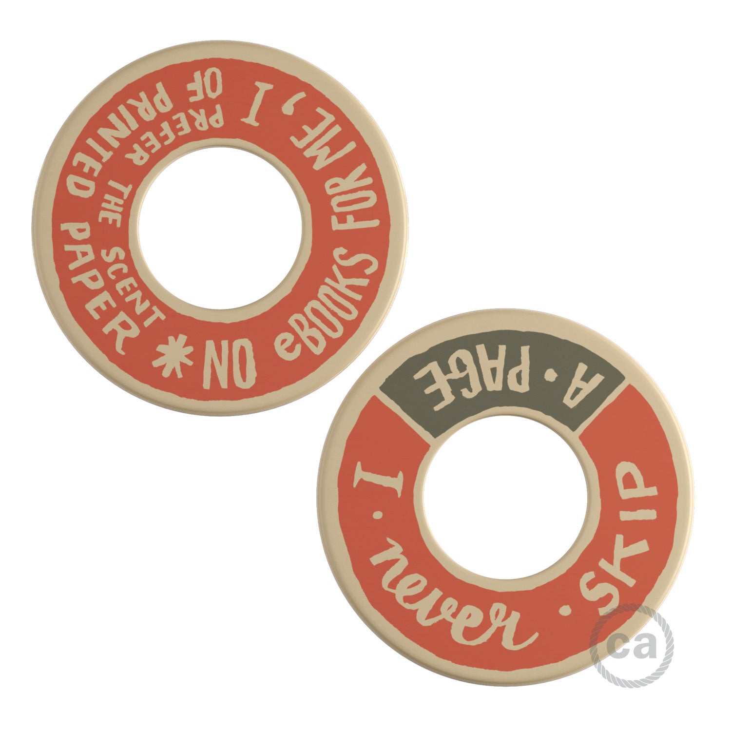 Posaluce MINI-UFO in legno double-face PALLE DA LETTURA e spina UK - PAGE + SCENT OF PAPER