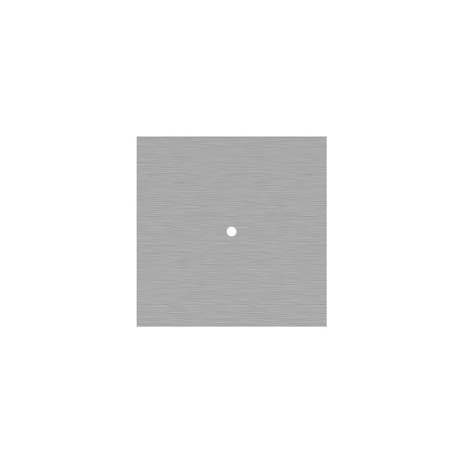 Rosone Rose-One quadrato, 200 mm con 1 foro e 4 fori laterali - Dibond Acciaio satinato Bianco