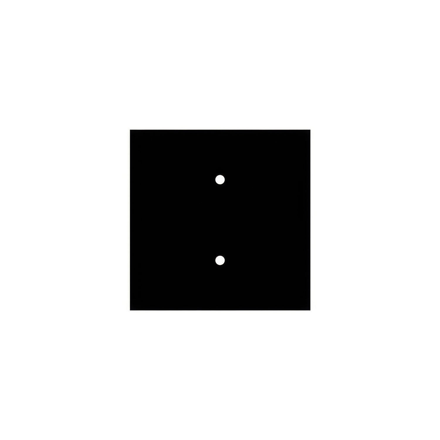 Rosone Rose-One quadrato, 200 mm con 2 fori e 4 fori laterali - Nero opaco Bianco