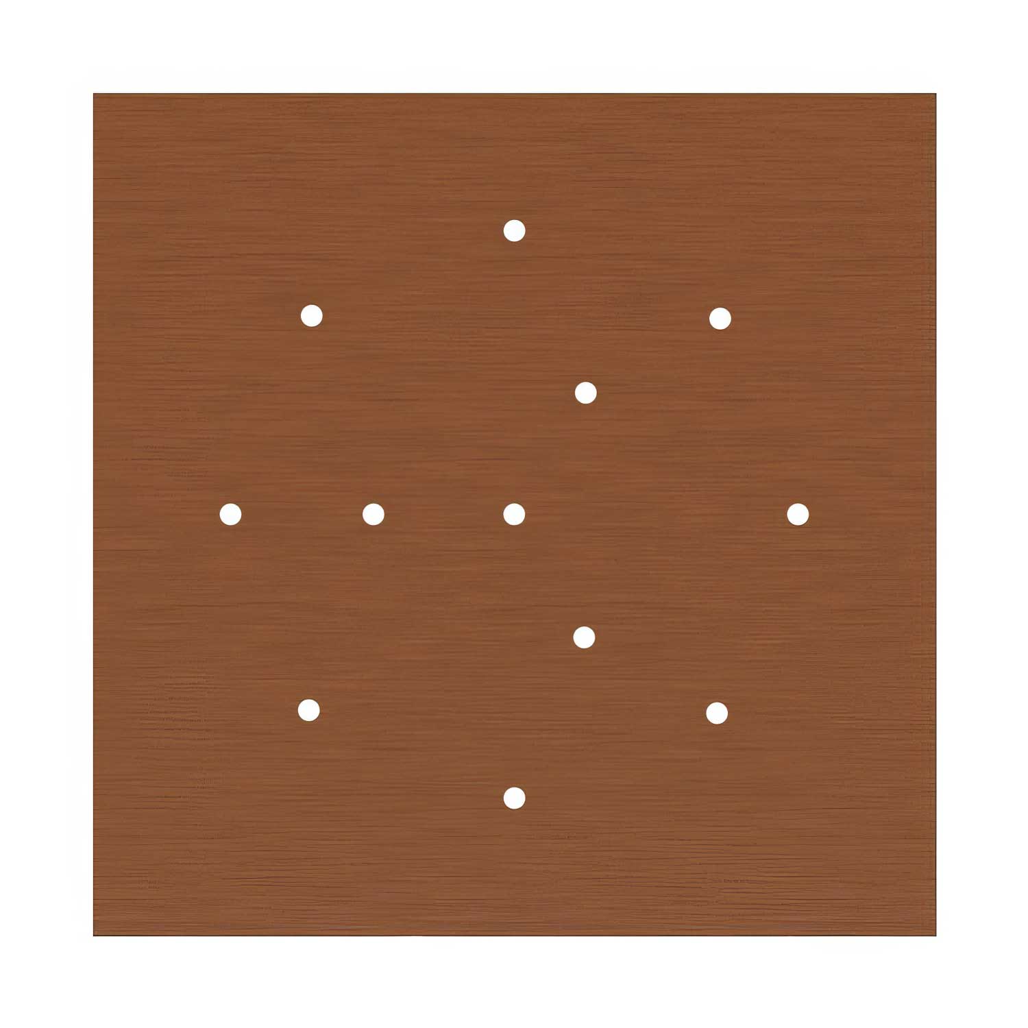 Rosone XXL Rose-One quadrato, 400 mm con 12 fori e 4 fori laterali - Dibond Rame satinato Bianco