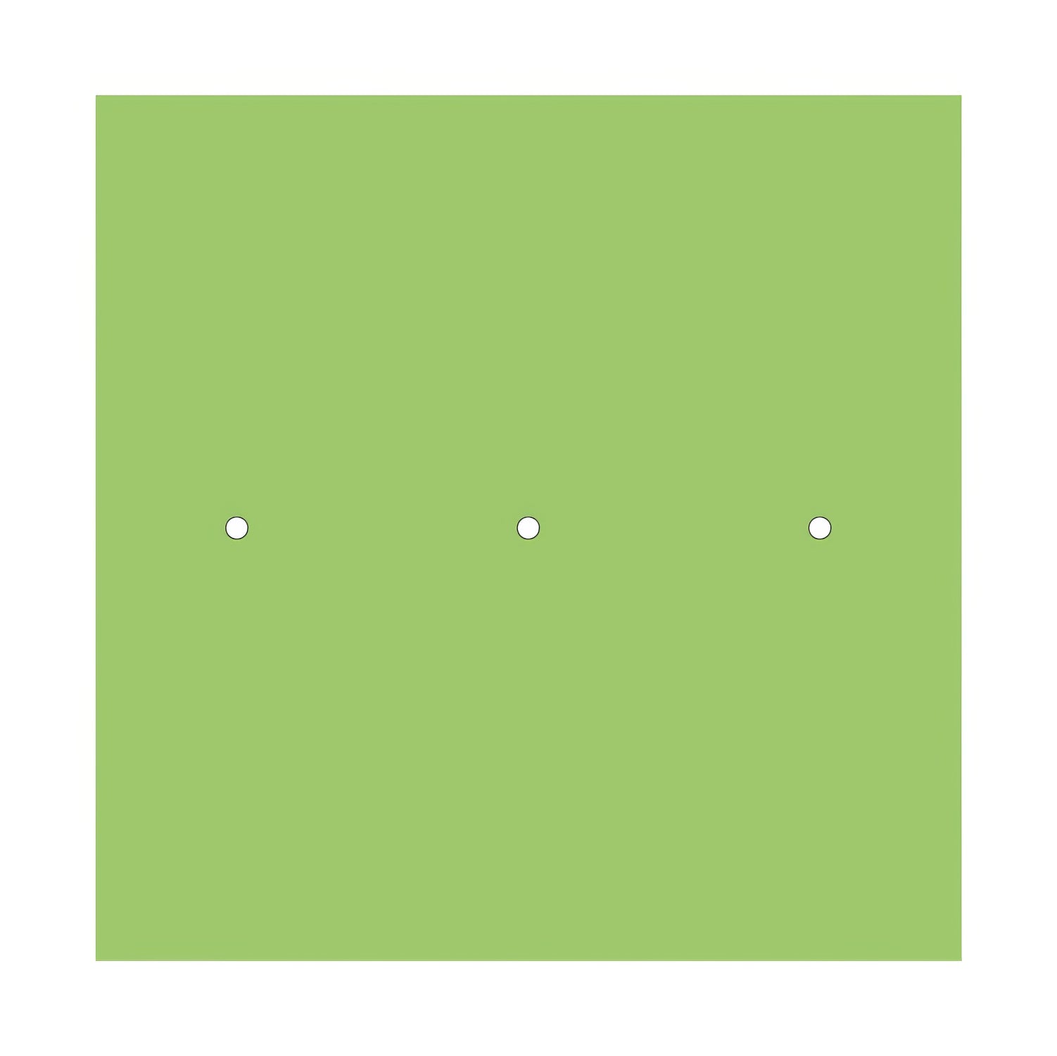 Rosone XXL Rose-One quadrato, 400 mm con 3 fori in linea e 4 fori laterali - Verde prato Bianco