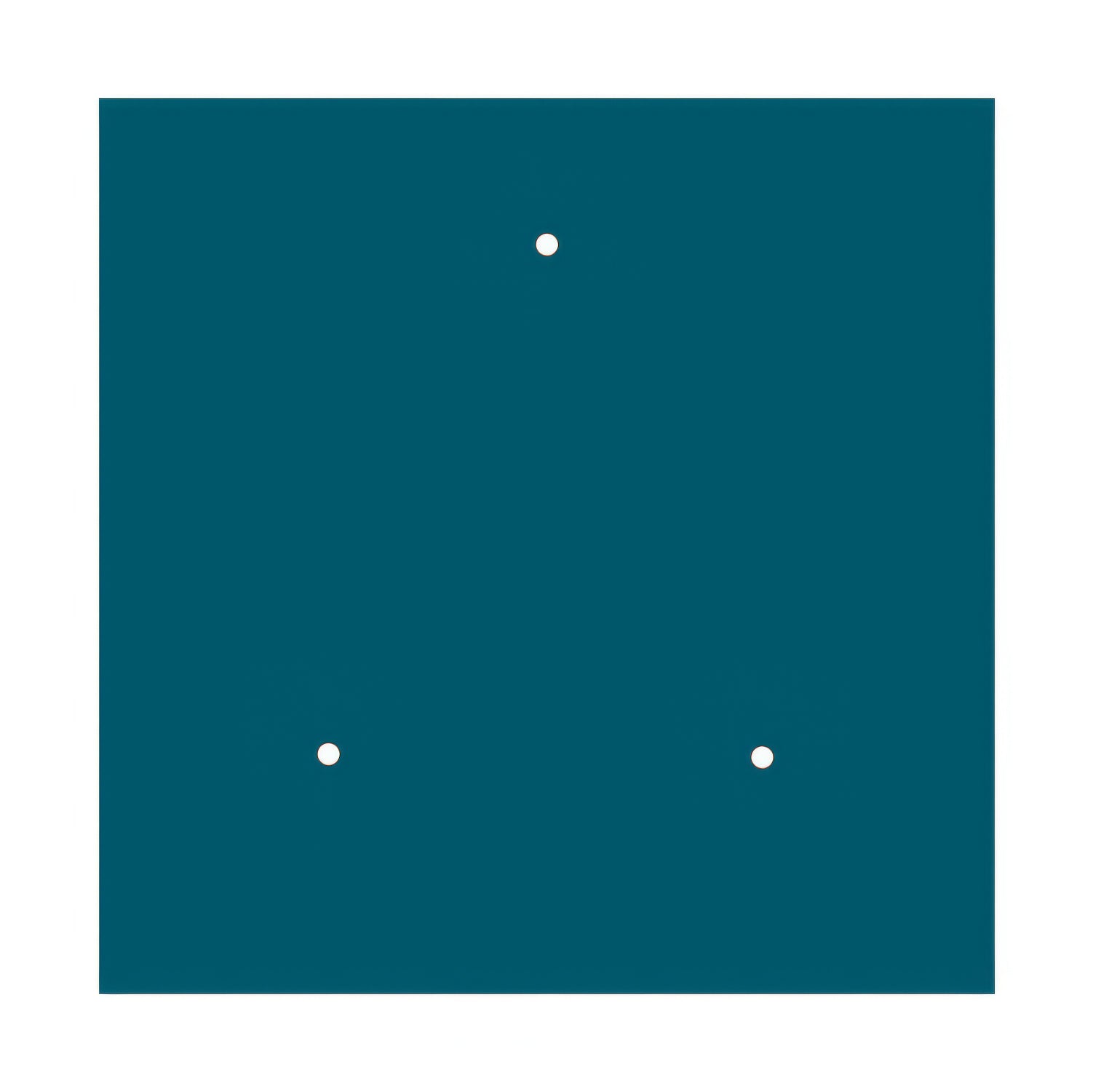 Rosone XXL Rose-One quadrato, 400 mm con 3 fori e 4 fori laterali - Petrolio Bianco