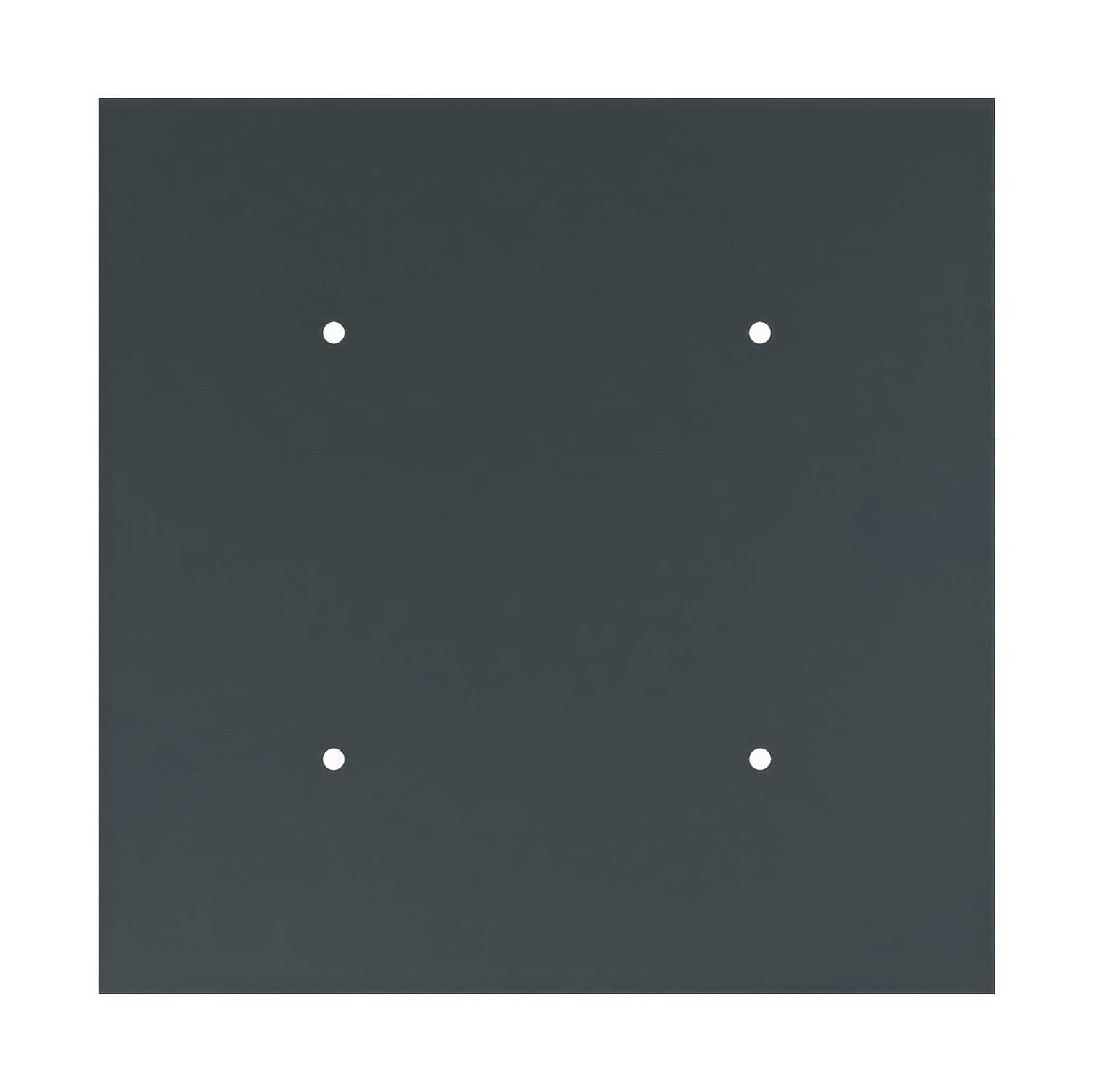 Rosone XXL Rose-One quadrato, 400 mm con 4 fori e 4 fori laterali - Antracite Bianco