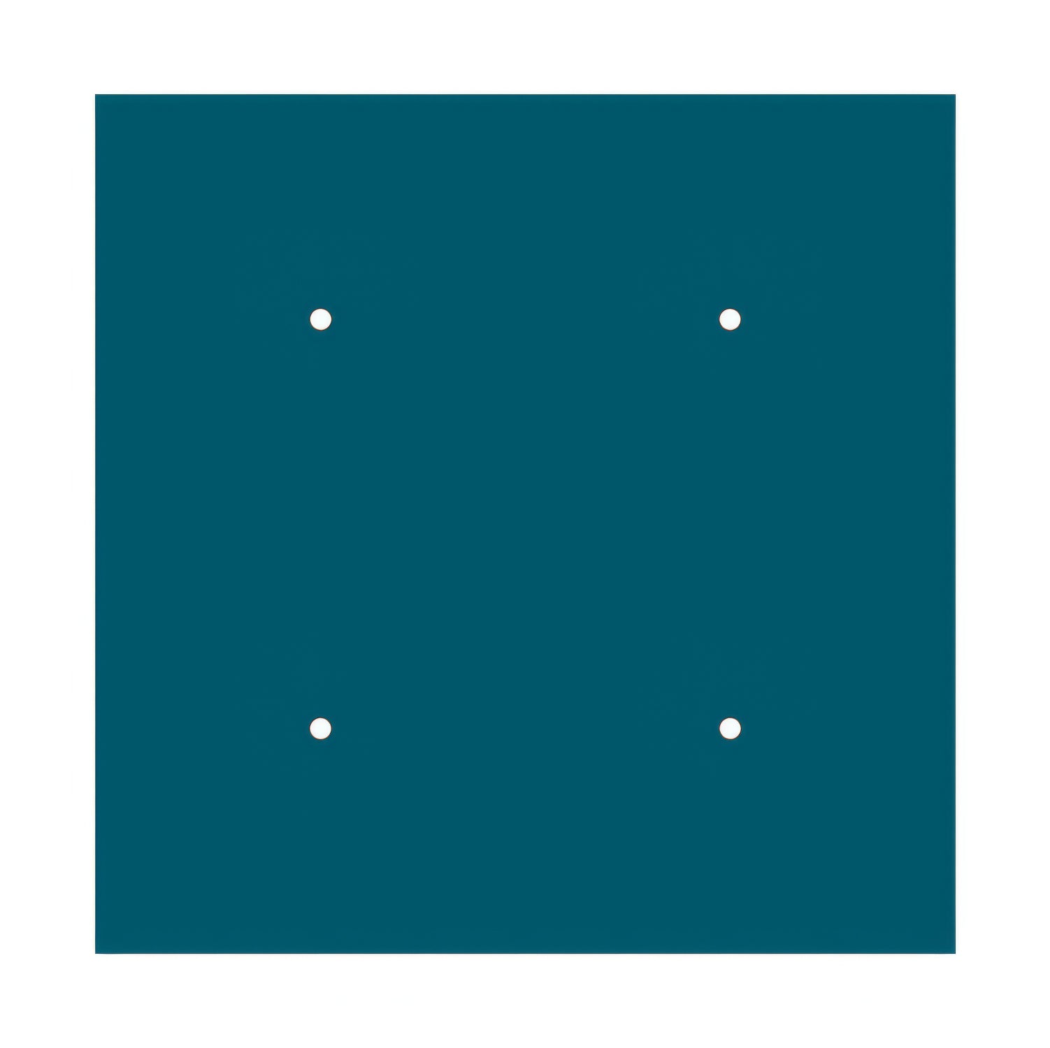 Rosone XXL Rose-One quadrato, 400 mm con 4 fori e 4 fori laterali - Petrolio Bianco