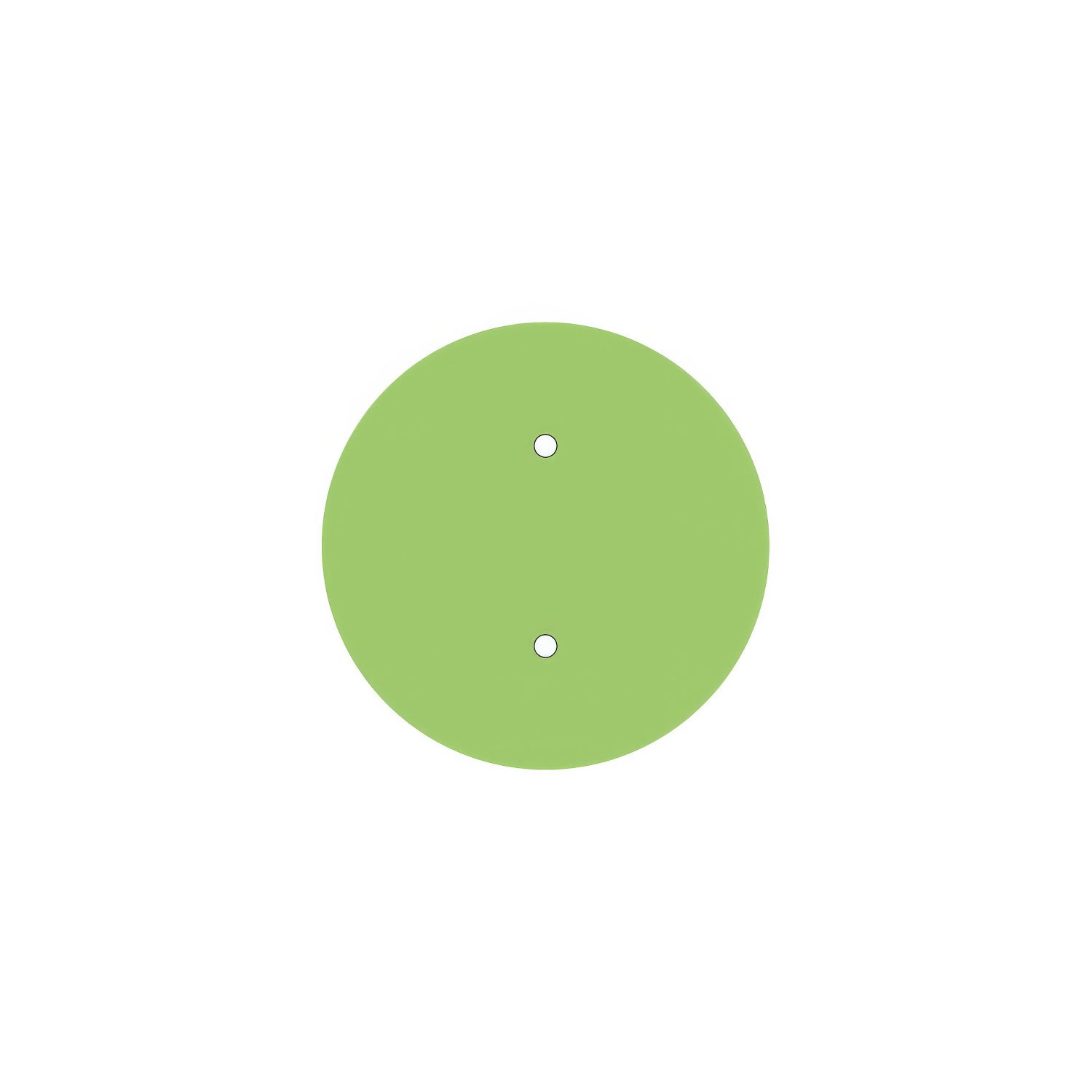 Rosone Rose-One rotondo, diametro 200 mm con 2 fori e 4 fori laterali - Verde prato Bianco