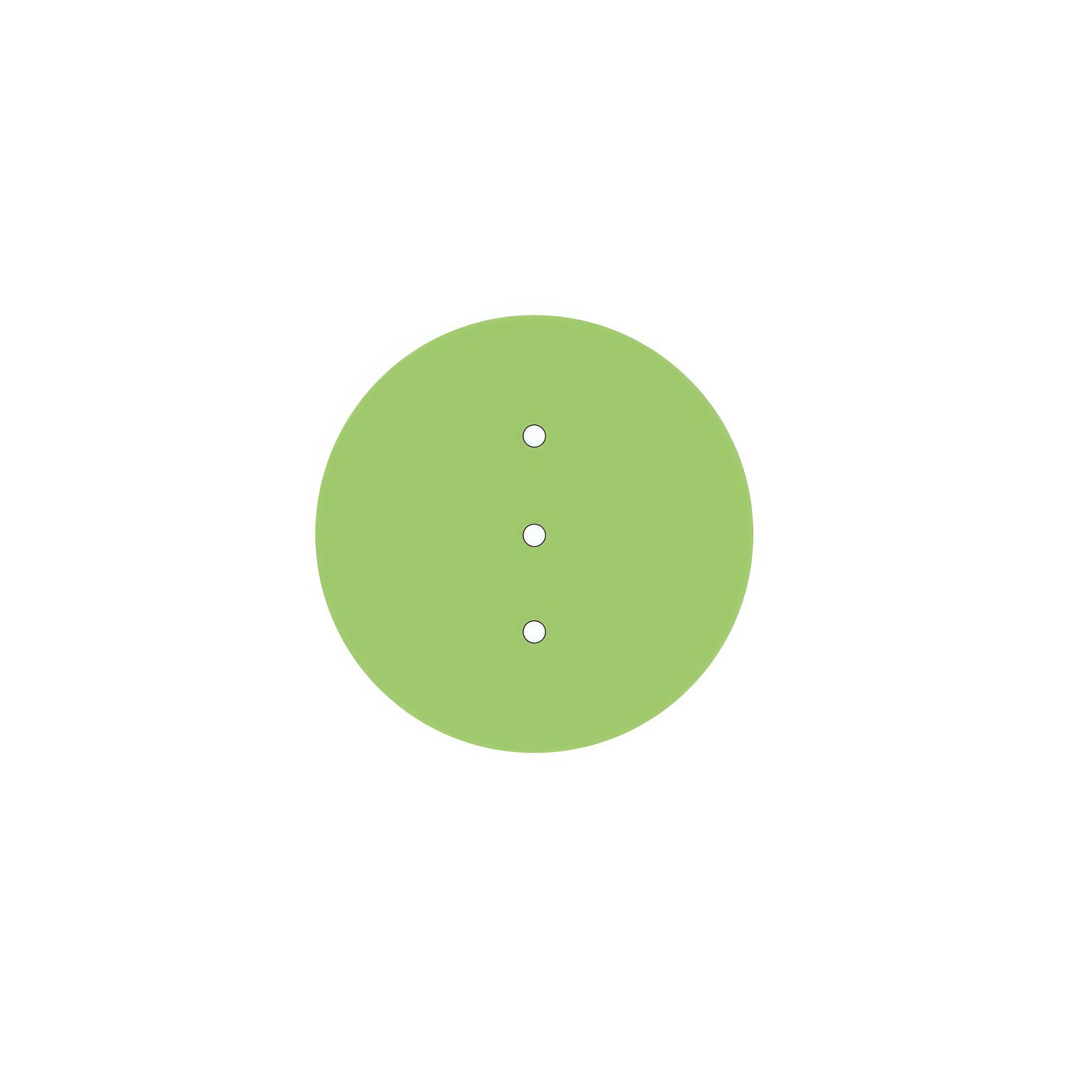 Rosone Rose-One rotondo, diametro 200 mm con 3 fori in linea e 4 fori laterali - Verde prato Bianco