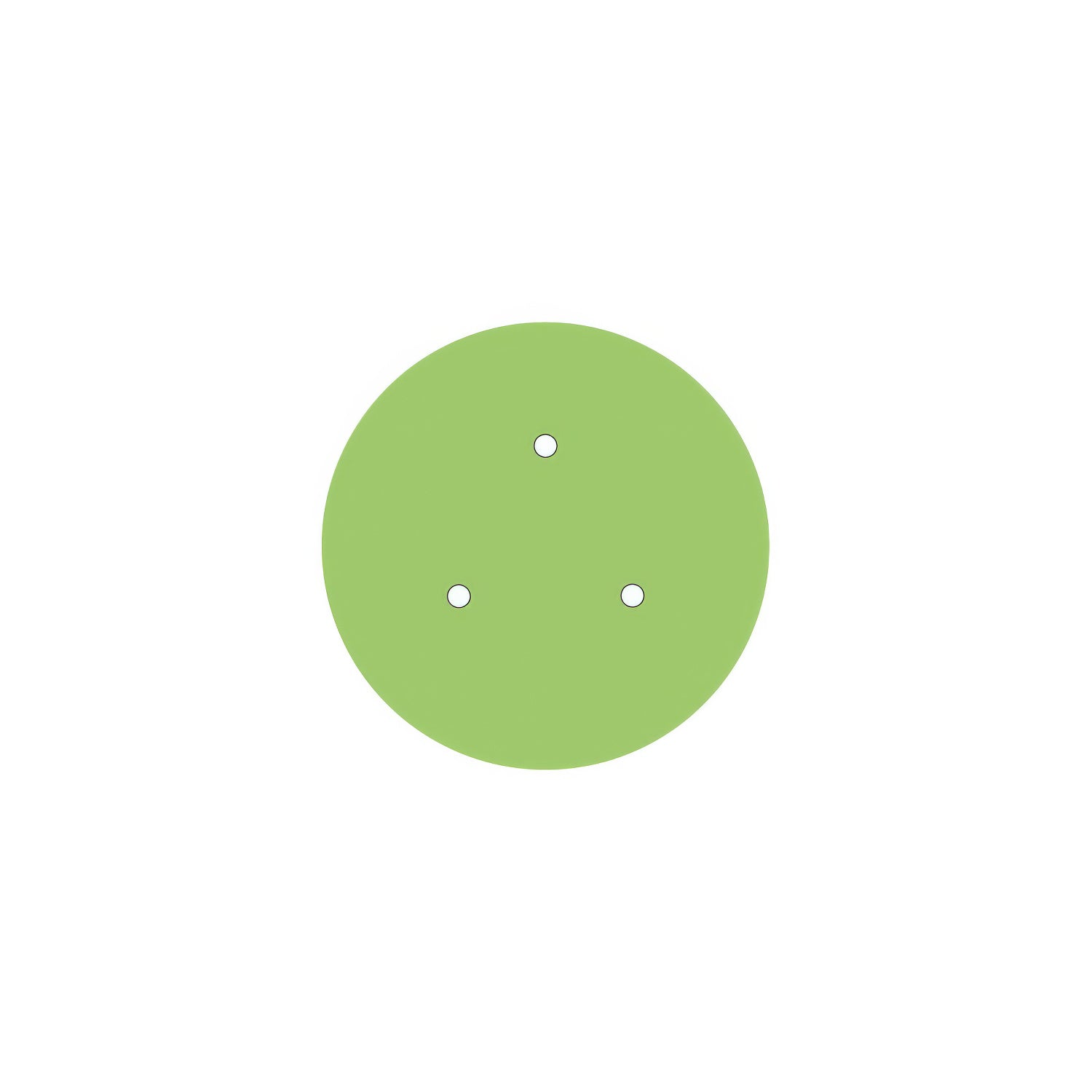 Rosone Rose-One rotondo, diametro 200 mm con 3 fori e 4 fori laterali - Verde prato Bianco