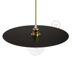 Piatto Ellepì oversize in ferro verniciato per lampade a sospensione, diametro 40 cm - Made in Italy - Nero