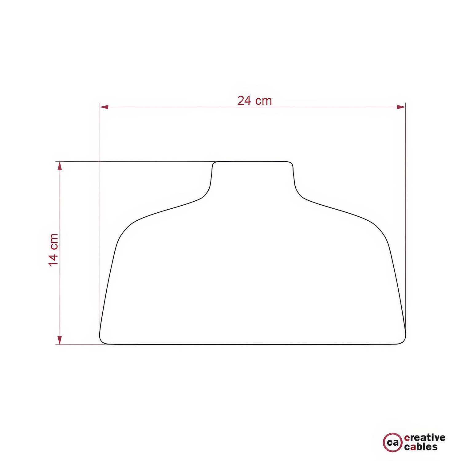 Paralume Coppa in ceramica, collezione Materia - Made in Italy - Lavagna