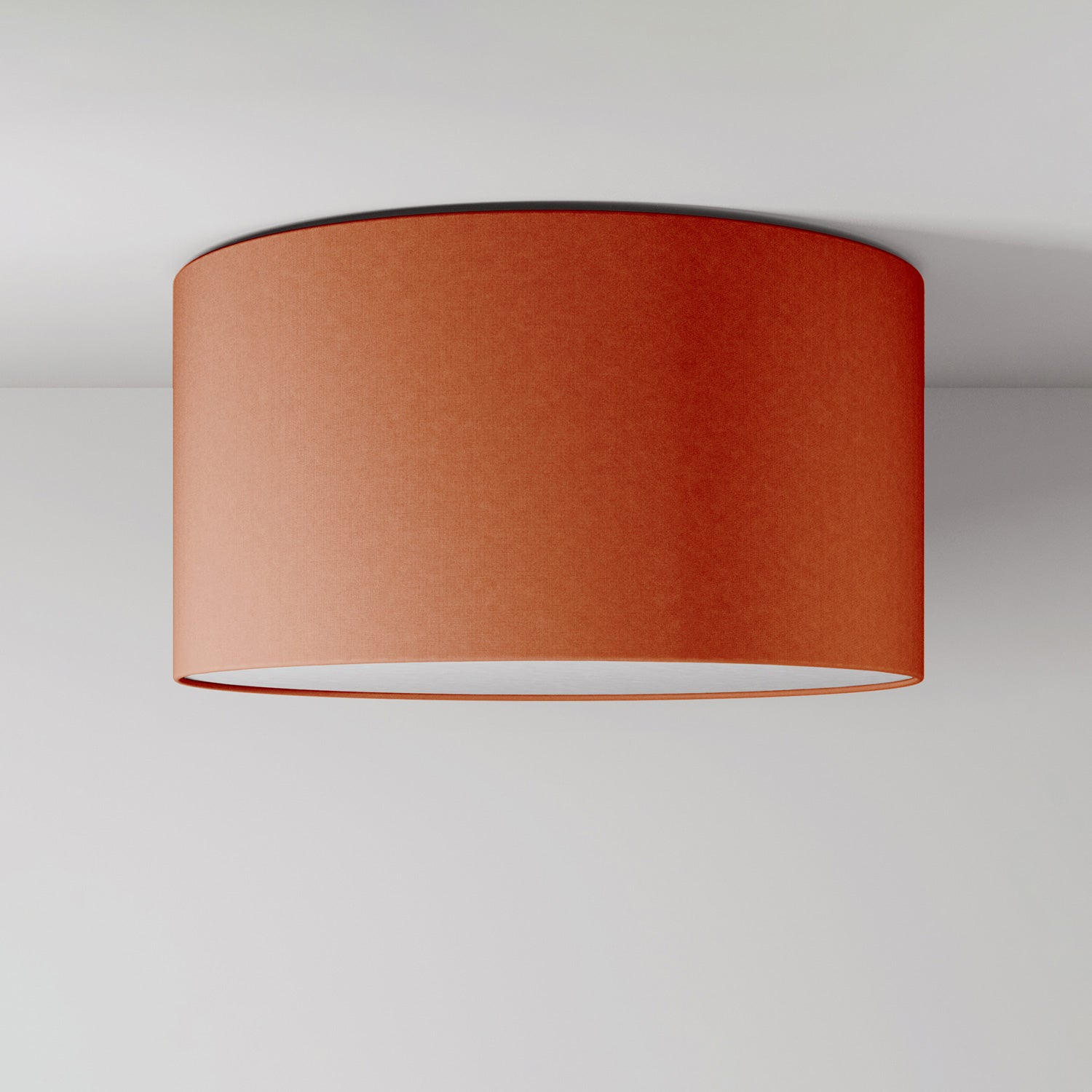 Plafoniera in tessuto Medium Cinette aragosta - Made in Italy