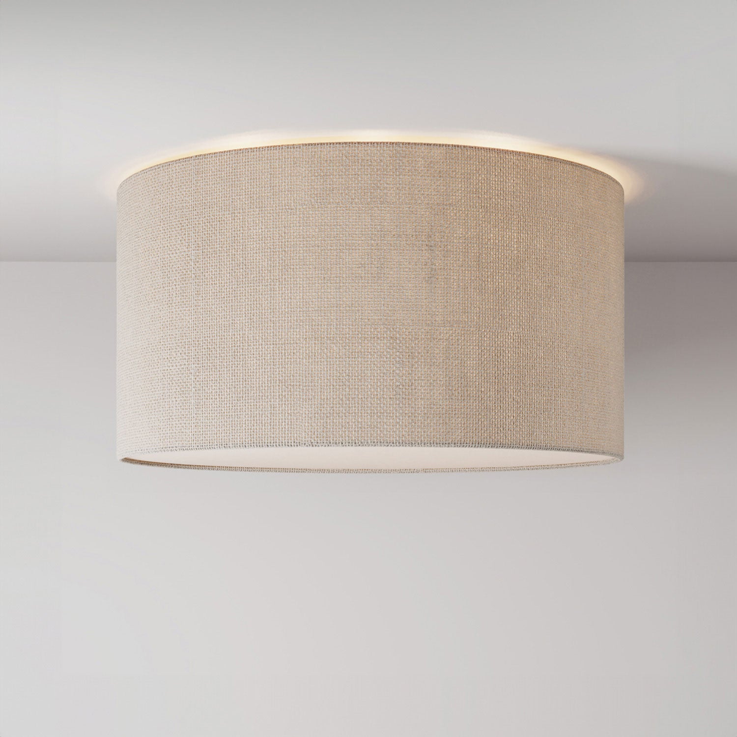 Plafoniera in tessuto Medium Juta chiara - Made in Italy