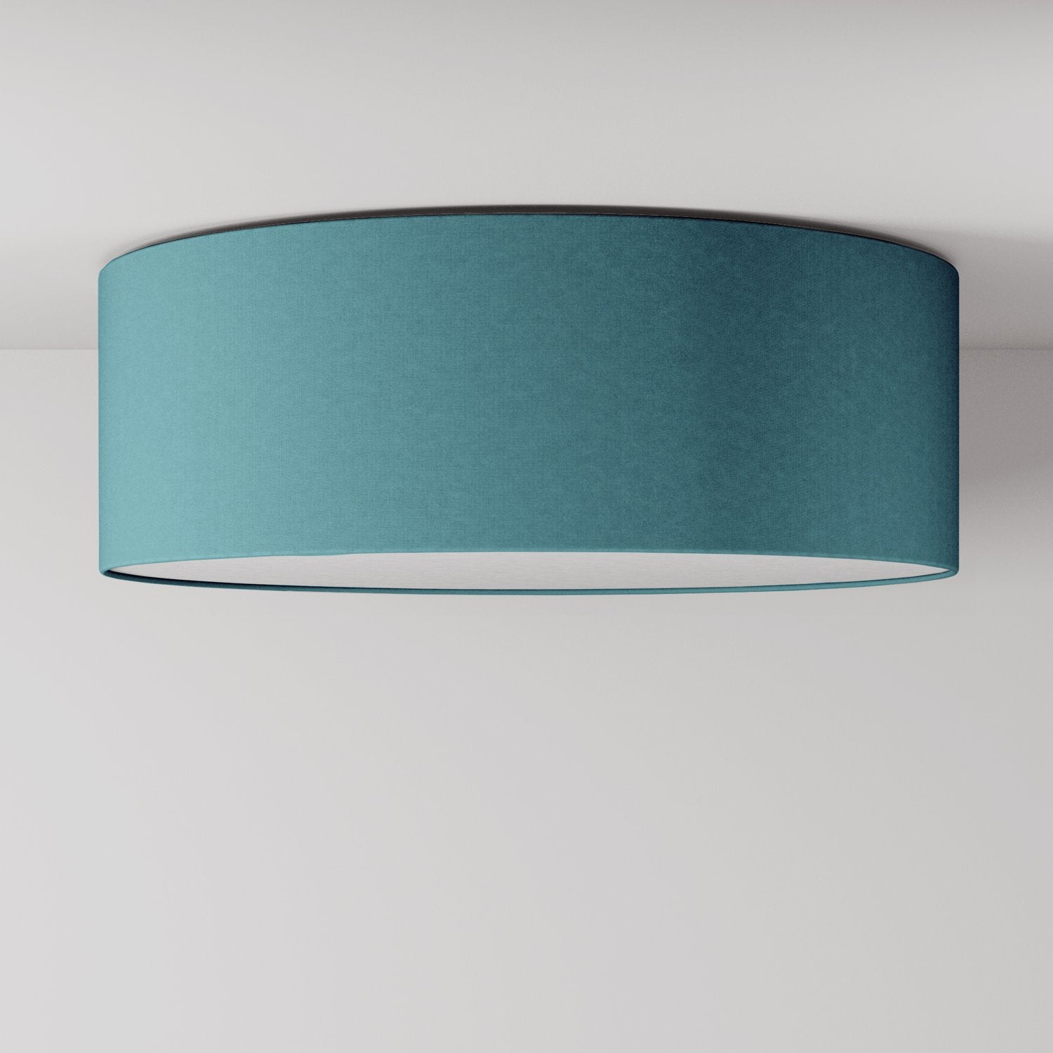 Plafoniera in tessuto Large Teletta azzurro severo - Made in Italy