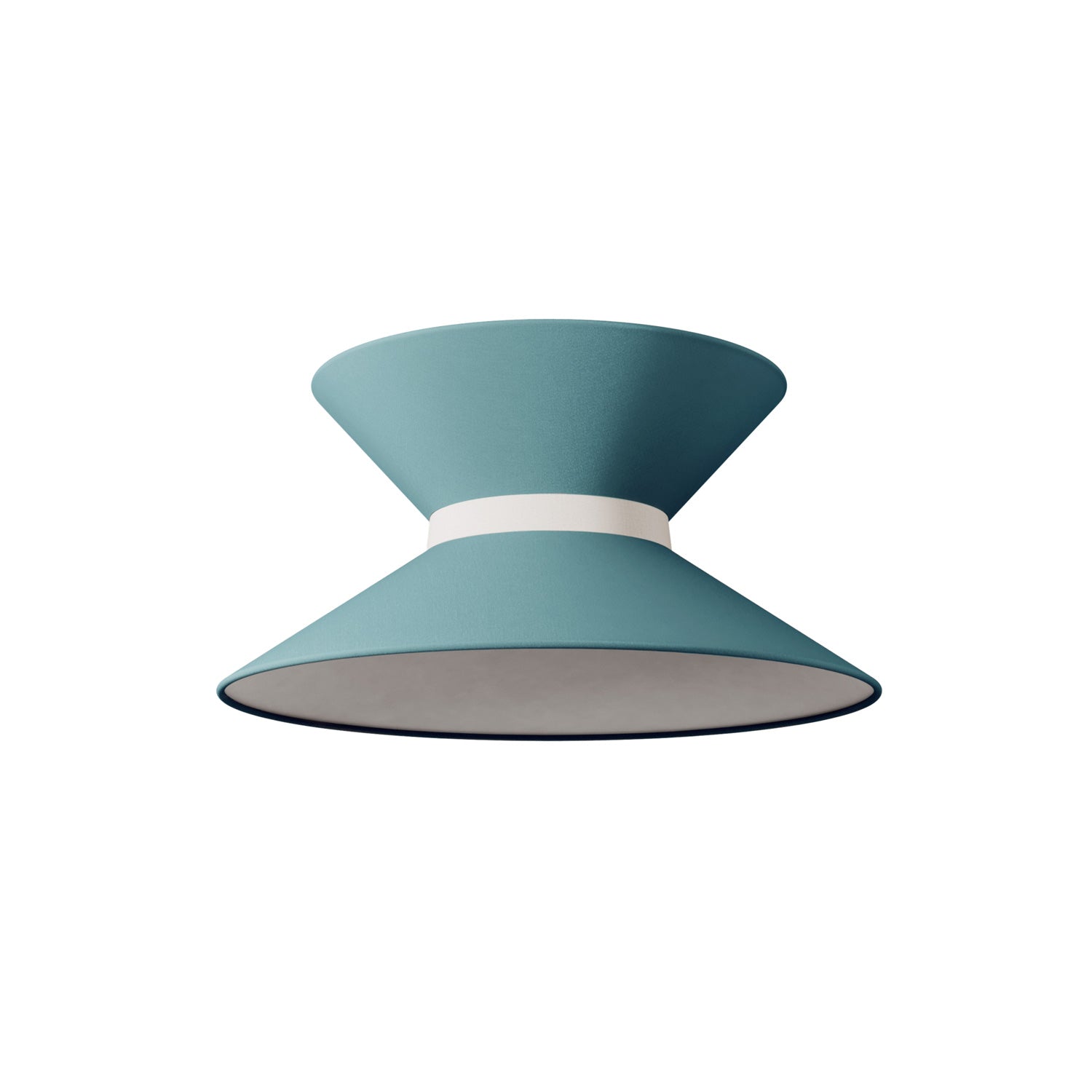 Paralume in tessuto Clessidra Teletta azzurro severo - Made in Italy Arenal sabbia