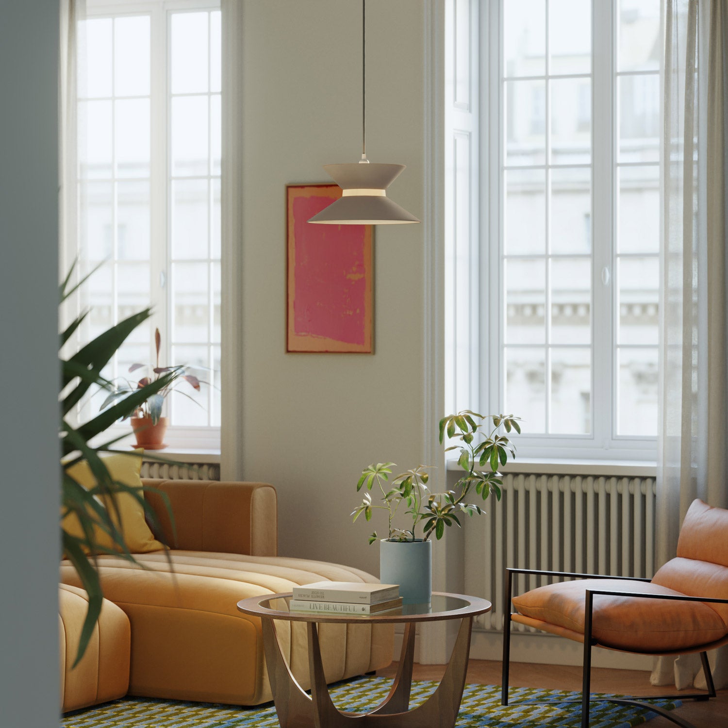 Paralume in tessuto Clessidra Arenal cenere - Made in Italy Arenal sabbia