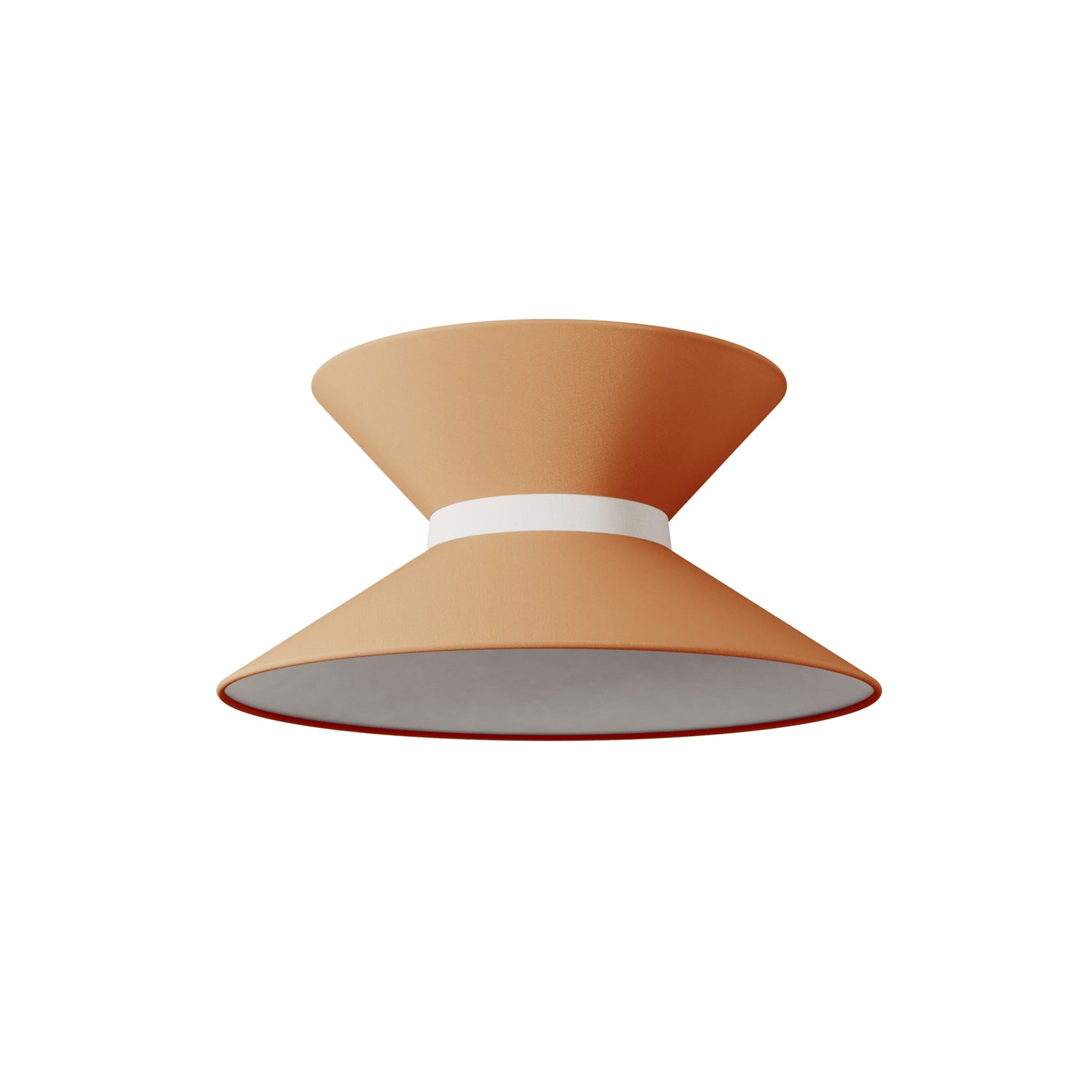 Paralume in tessuto Clessidra Teletta mandarino - Made in Italy Arenal sabbia