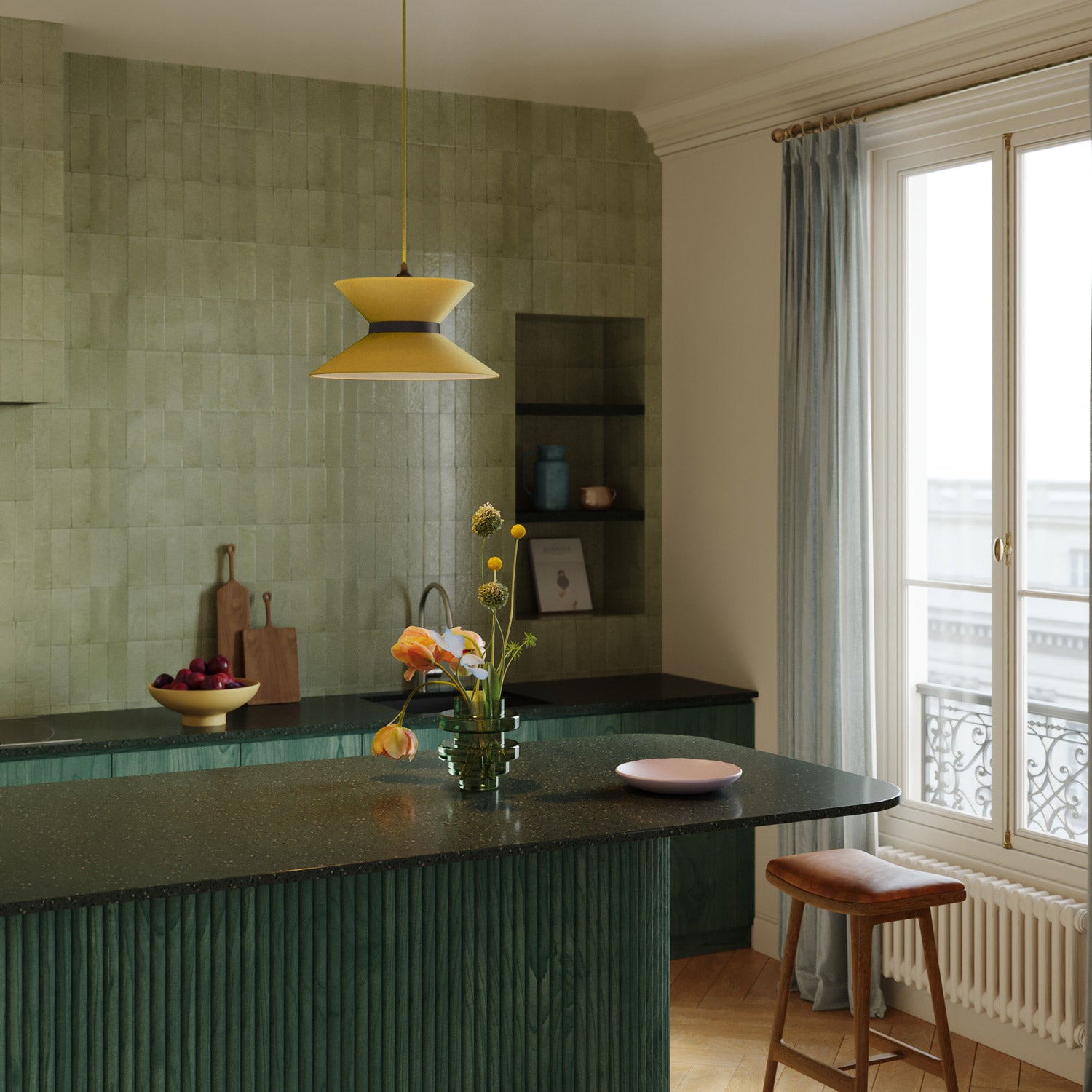 Paralume in tessuto Clessidra Arenal oro - Made in Italy Teletta antracite