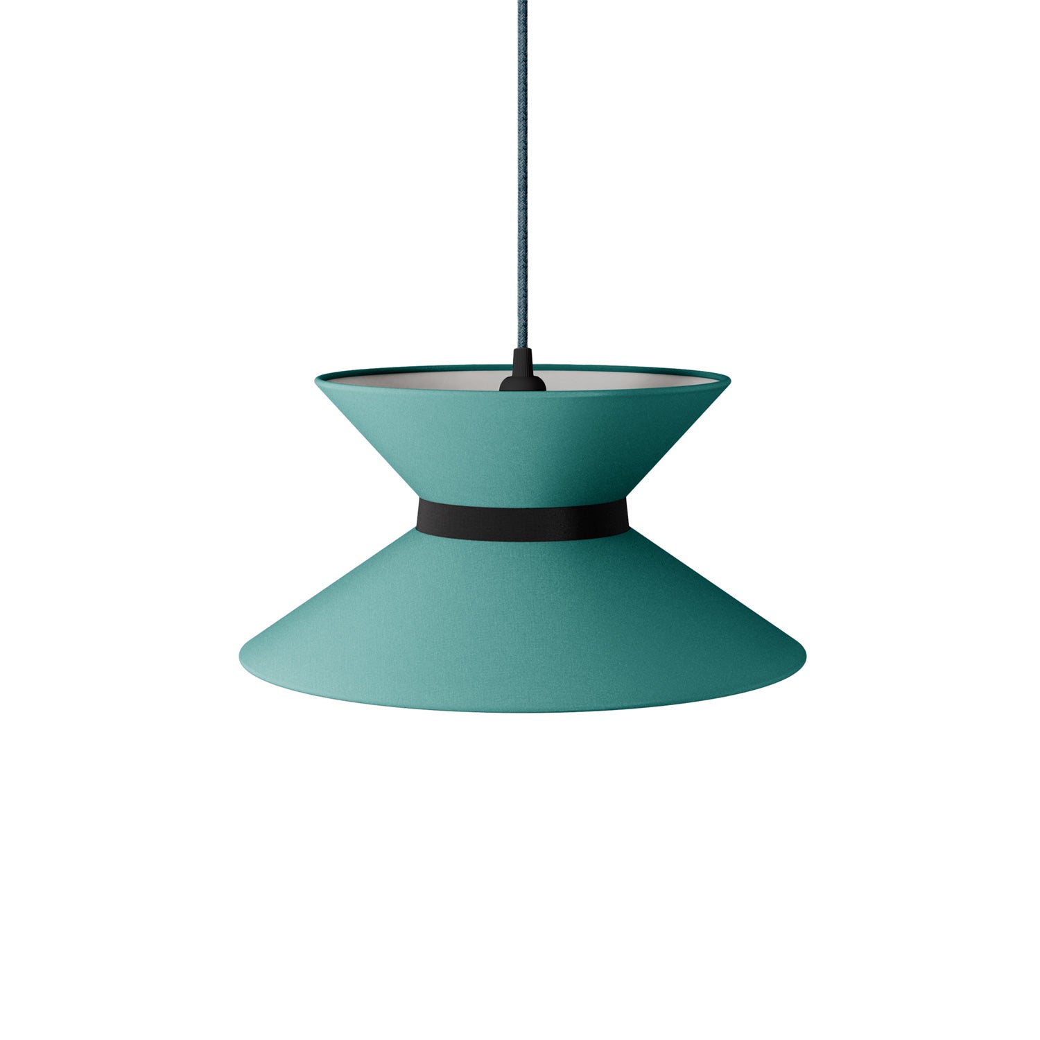 Paralume in tessuto Clessidra Teletta verde dubbio - Made in Italy Teletta antracite