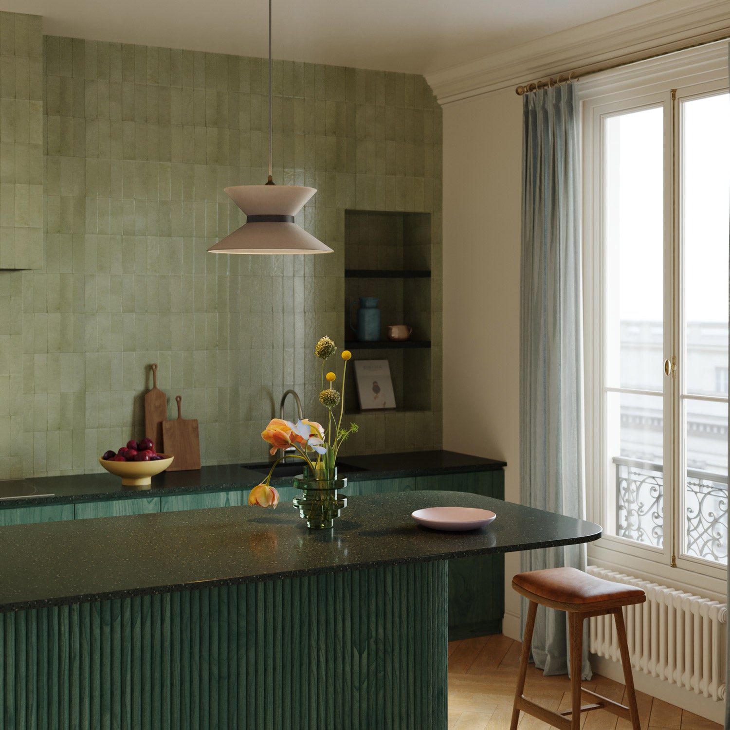 Paralume in tessuto Clessidra Arenal tortora - Made in Italy Teletta antracite