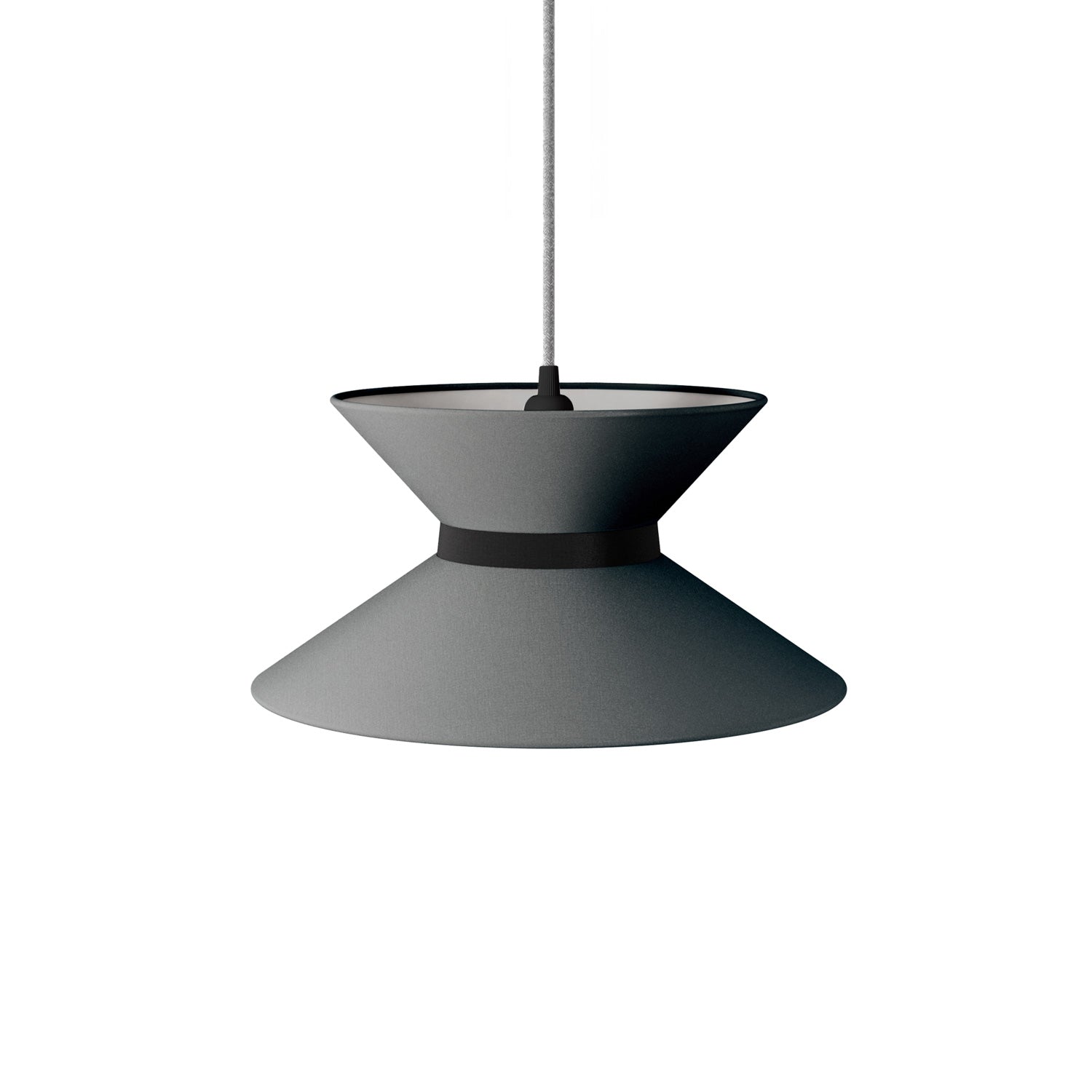 Paralume in tessuto Clessidra Teletta grigio scuro - Made in Italy Teletta antracite