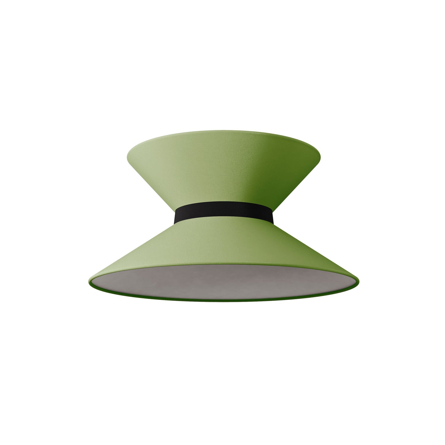 Paralume in tessuto Clessidra Cinette verde pistacchio - Made in Italy Teletta antracite